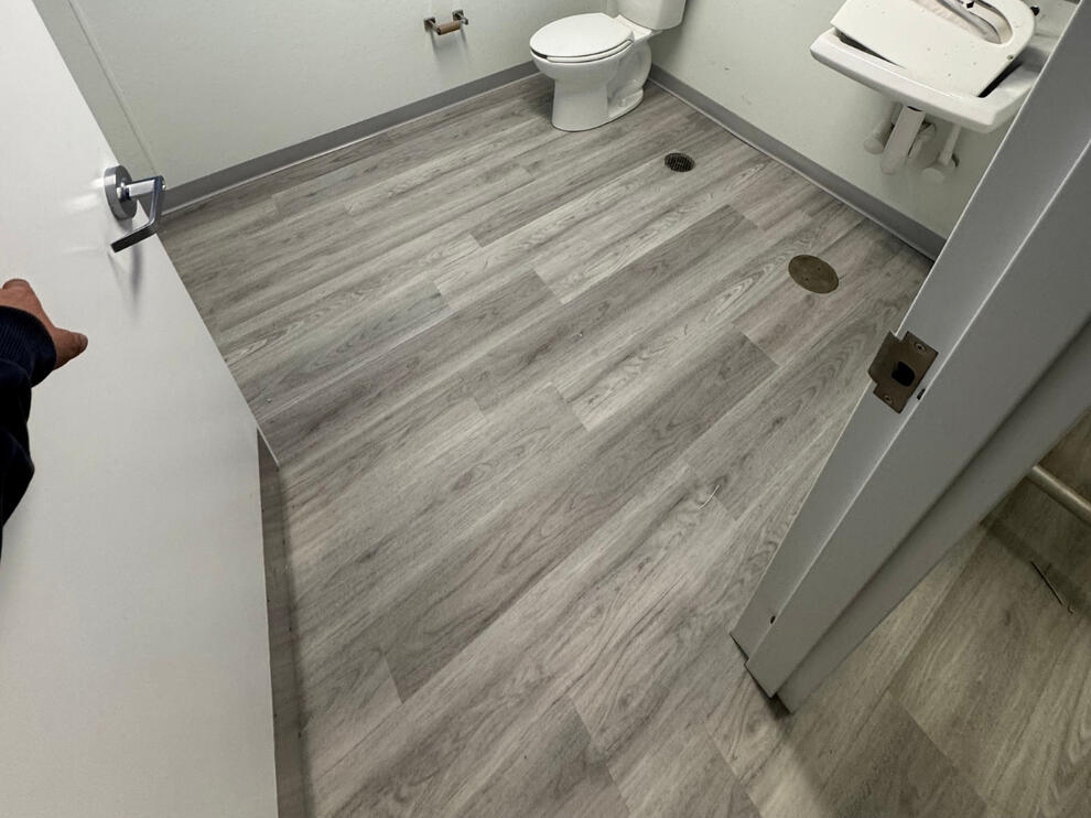 Commercial Bathroom Floor Install Commercial Bathroom Floor Install